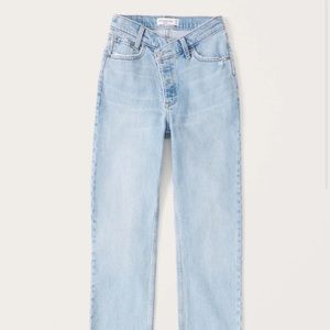 Abercrombie high rise dad cross button jeans OBO